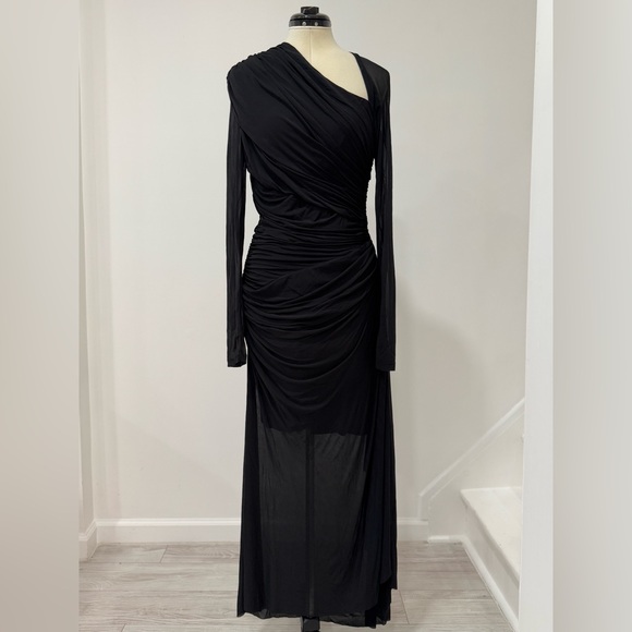 ZIMMERMANN Illustration asymmetric ruched stretch-mesh midi dress - Picture 5 of 13